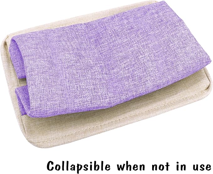 PET ARTIST Dog Toy Basket, Collapsible Dog Toy Bin Box with Comfortable Handles, Large Pet Toy Storage Basket Organizer for Accessories, Toys, Coat & Clothing, Blanket & Leash, Purple, 15"x11"x9"