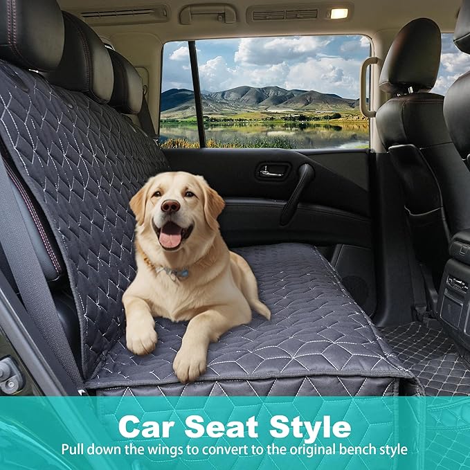 Bench Dog Car Seat Covers for SUV, Waterproof Dog Seat Cover for Back Seat Fit Ford Explorer Heavy Duty Non Slip Back Seat Cover Protector for Chevrolet Tahoe/Yukon/Suburban/Expedition