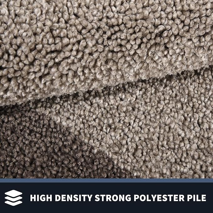 PURRUGS Dirt Trapping Door Mat 24" x 36", Non-Slip/Skid Machine Washable Entryway Rug, Shoes Scraper, Throw Rug, Super Absorbent Area Rug for Muddy Wet Shoes and Paws, Beige & Grayish Brown