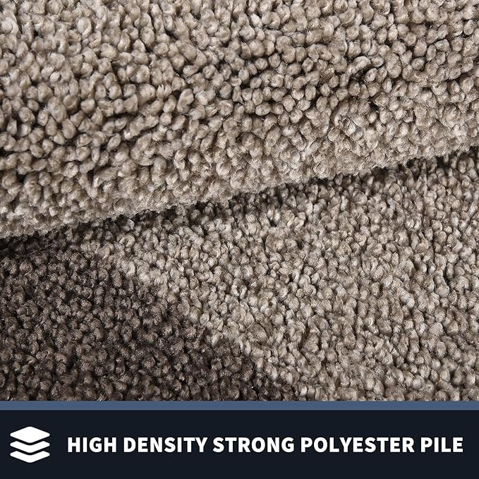 PURRUGS Dirt Trapping Door Mat 32" x 72", Non-Slip/Skid Machine Washable Entryway Rug, Shoes Scraper, Throw Rug, Super Absorbent Area Rug for Muddy Wet Shoes and Paws, Beige & Grayish Brown