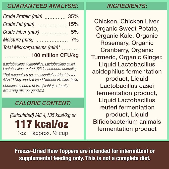 Primal Dog Food Toppers & Cat Food Toppers, Cupboard Cuts, Grain Free Meal Mixers with Probiotics, Raw Freeze Dried Dog Treats & Cat Treats, Great for Training, (Chicken, 18 oz)