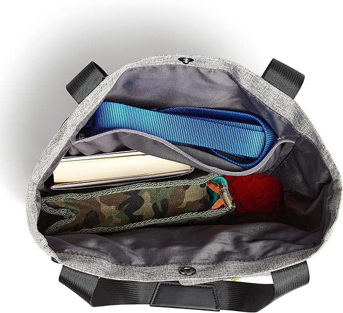 Park Pack 2-Piece Set Dog Gear Tote – Dog Travel Bag with 8 Pockets, Treat Pouch, Poop Bag Dispenser, Quick-Dry Ball Pocket, Collapsible Bowl, Perfect for Walks & Park Trips, Checkerboard