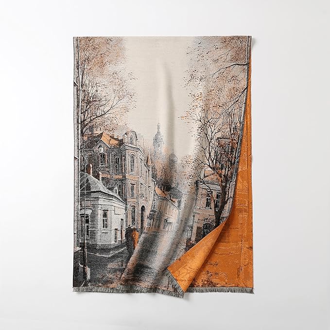 Jeelow Womens Pashmina Shawl Wrap Scarf - Elegant Dressy Evening Poncho Cape for Formal and Wedding Outfits