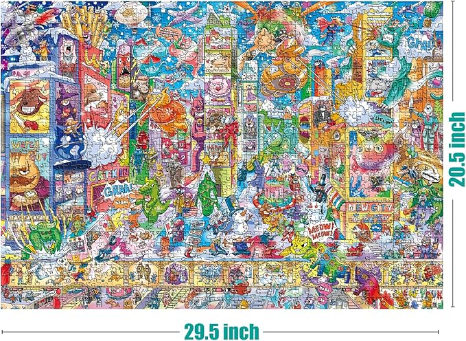 Antelope - 1000 Piece Puzzle for Adults, Time Square Adventure Jigsaw Puzzles 1000 Pieces, High Resolution, Matte Finish, Smooth Edging, No Dust Creative Artistic Puzzle