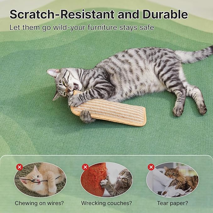 Potaroma Cat Toys Pack of 2 with 6000mg A+ Organic Catnip, Soft Sisal Material Indoor Kitten Scratching and Kicker Toys, Drives Bored Cats Crazy with Fun Interactive Chew