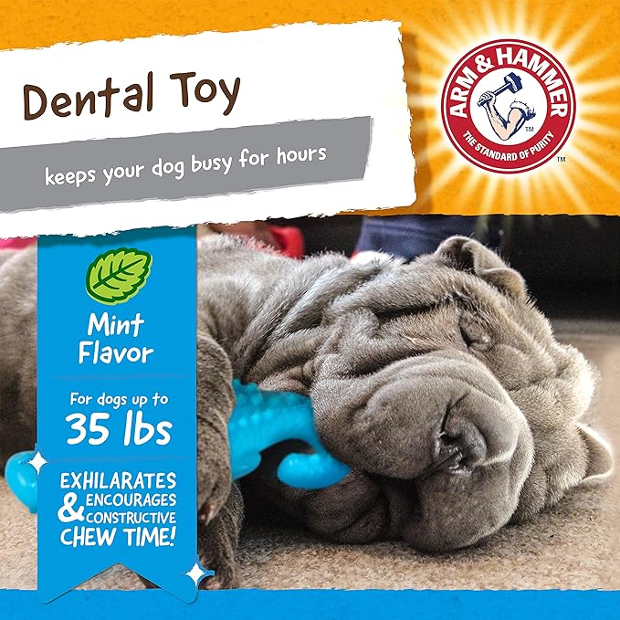 Arm & Hammer for Pets Nubbies Dental Toys Gator Dental Chew Toy for Dogs Best Dog Chew Toy for Moderate Chewers Reduces Plaque & Tartar Buildup Without Brushing, Gator (Pack of 1)