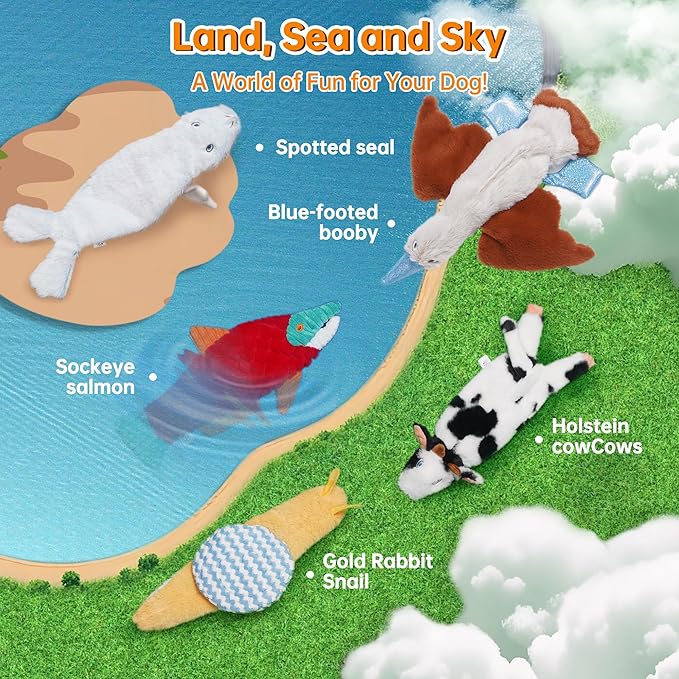 Nocciola Squeaky Dog Toys