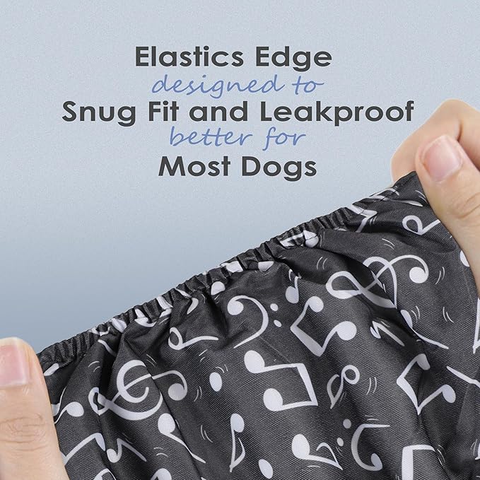 wegreeco Washable Male Dog Belly Band (Stylish Pattern)- Pack of 3 - Washable Male Dog Belly Wrap, Dog Diapers Male (Cool Design, Large)