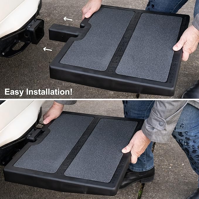 Pet Ramp Step Helps Dogs Get in & Out of Car Van SUV | Portable Lightweight Dog Ramp | Simply Slide into 2 inch Trailer Hitch Receiver | No Tools Needed | Essential Pet Gear | Made in USA