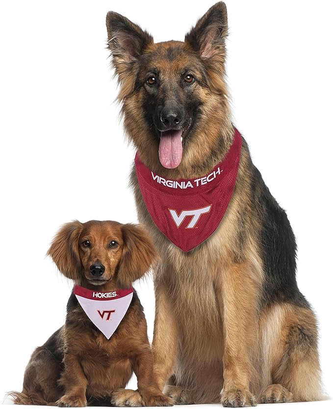Pets First Collegiate Pet Accessories, Reversible Bandana, Virginia Tech Hokies, Large/X-Large