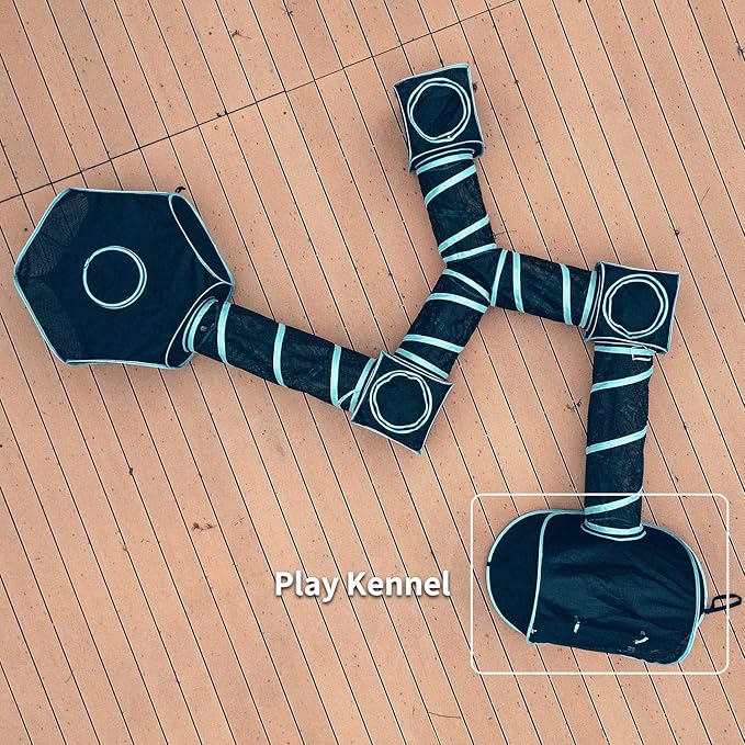 INTURN Cat Furniture Tent for Indoor and Outdoor Playpen Portable Cat Tunnels, Outdoor Kennel (Play Kennel)