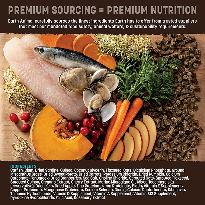 Earth Animal Wisdom Air Dried Dog Food - from The Sea Recipe Premium Natural Dry Dog Food for All Breeds & Ages - 8 Lbs Bag