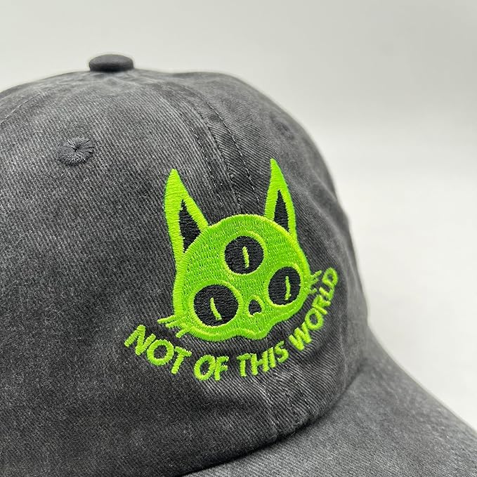 Black Cat Hat,Ragdoll Cat Embroidered Adjustable Cotton Baseball Cap for Men Women,Gifts for Cat Lovers