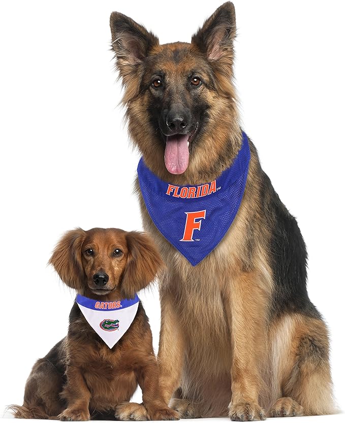 Pets First Collegiate Pet Accessories, Reversible Bandana, Florida Gators, Small/Medium