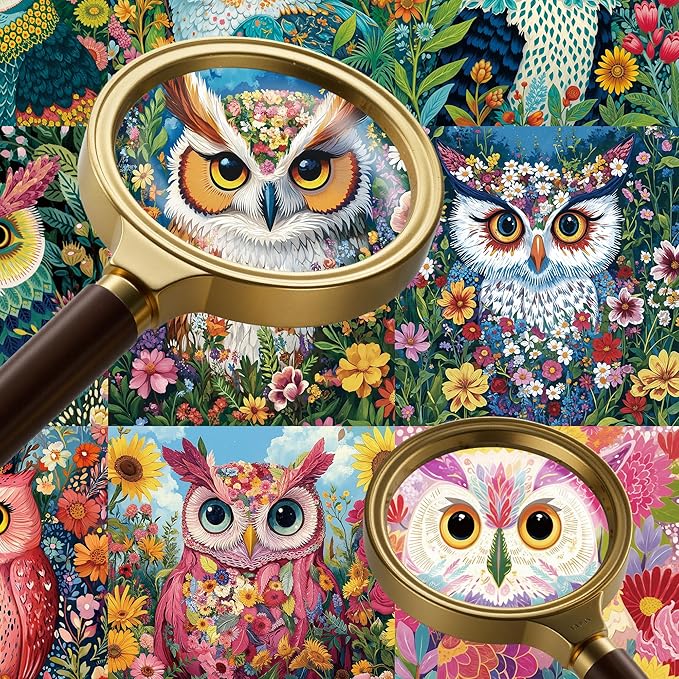 Vintage Collaged Owl Jigsaw Puzzles 1000 Pieces for Adults -Challenging Impossible Bird Art, Premium Matte Finish, 27.56 x 19.68 Inches, Perfect for Game Nights