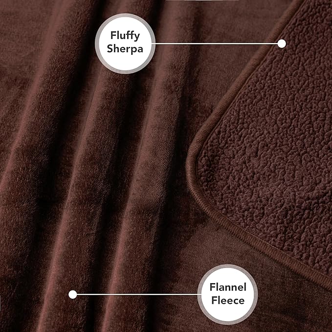 PetAmi Waterproof Dog & Cat Blanket for Medium Large Dogs, Pee Proof & Reversible, Soft Dog Pee Crate Cover, Washable, 60x80 Brown