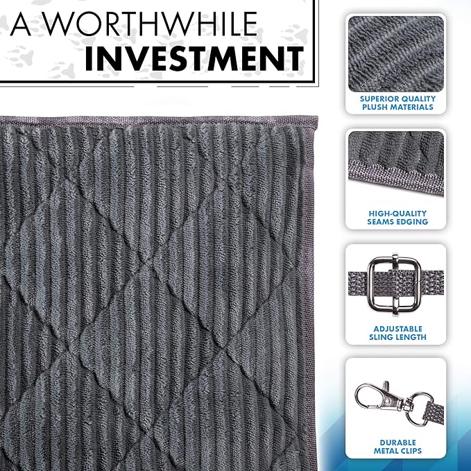 Ferret Hammock for Cage - Plush Double Bunk Bed Hanging Clips - Perfect for 2 or More Small Pets! (Rats, Ferrets, Hamsters, Guinea Pigs, Chinchillas & Squirrels) - Orange