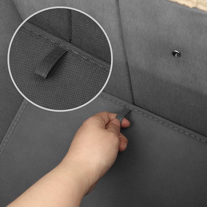 PET ARTIST Large Dog Toy Basket, Custom Toy Bin Box Personalized with Pet's Name, Collapsible Pet Storage Baksets With Handle for Toys,Blankets,Accessories- Navy Blue