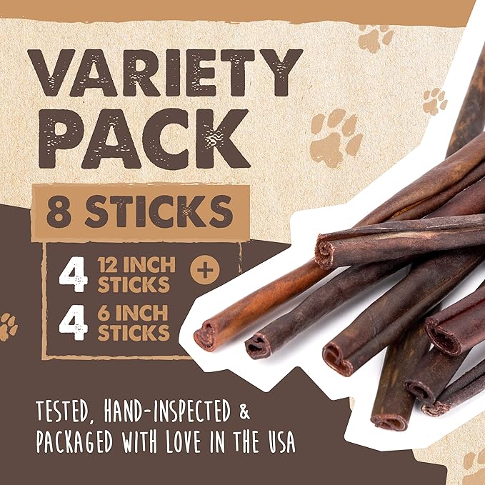 Mighty Paw Collagen Sticks for Dogs | Long Lasting Chews. Rawhide Free Pet Treats Long Lasting. Dog Chews Treats. Beef Collagen Stick for Pets (8 Pack)