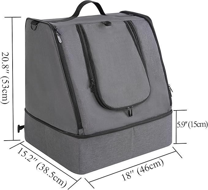 apollo walker Portable Cat Travel Litter Box with Zipped Waterproof Bag,No Collapse with Hard Base Insert at Bottom, No Leakage, No Smell, Easy to Carry, Easy to Use in Hotels
