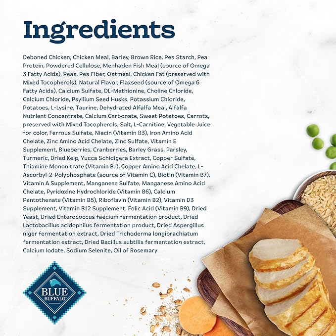 Blue Buffalo Tastefuls Weight & Hairball Control Natural Dry Food for Adult Cats, 3-lb. Resealable Bag