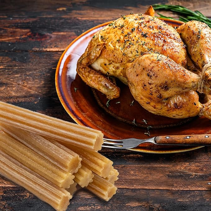 EcoKind Pet Treats Premium Gold Chicken Flavored Churro Chews | All Natural Himalayan Yak Cheese Dog Chew for Small to Large Dogs | Keeps Dogs Busy & Enjoying Indoors & Outdoor Use (10 Sticks)