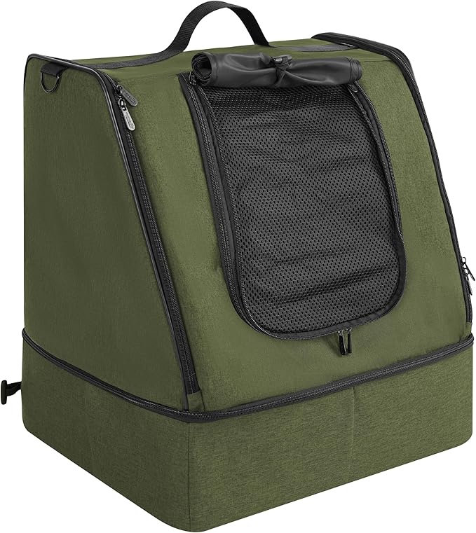 apollo walker Portable Cat Travel Litter Box with Zipped Waterproof Bag,No Collapse with Hard Base Insert at Bottom, No Leakage, No Smell, Easy to Carry, Easy to Use in Hotels