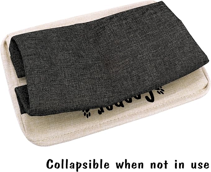 PET ARTIST Collapsible Dog Toy Storage Basket Bin with Personalized Pet's Name - Rectangular Storage Box Chest Organizer for Dog Toys,Dog Clothing,Dog Apparel & Accessories-black