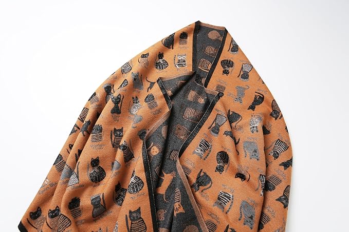 Jeelow Womens Pashmina Shawl Wrap Scarf - Elegant Dressy Evening Poncho Cape for Formal and Wedding Outfits