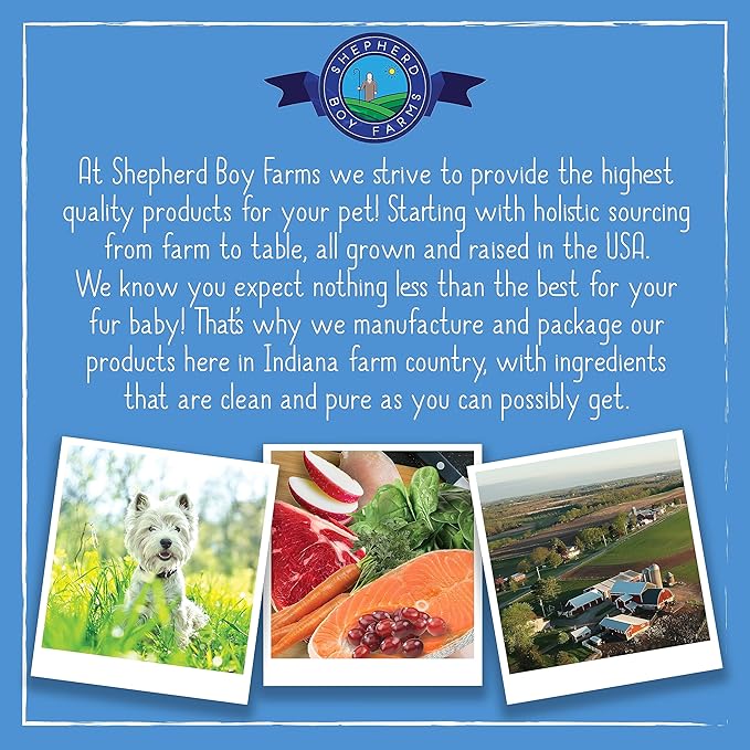 Shepherd Boy Farms Freeze Dried Raw Dog Food, Bison Recipe, All Natural, No Synthetics, Made in USA with Goat's Milk & Organic Produce, High Protein, Complete Meal (14oz)