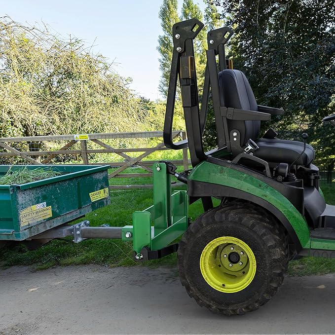 YITAMOTOR 3 Point Quick Hitch with 2" Receiver for Category 1, 3 Pt Tractor Trailer Hitch Drawbar Adapter Attachments with Suitcase Weight Brackets