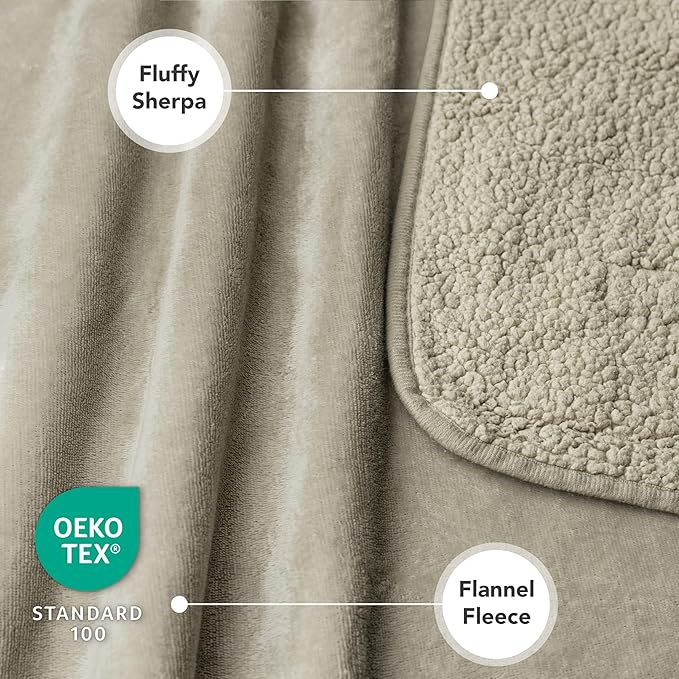 PetAmi Waterproof Dog Blanket for Extra Large Dogs, Pee Proof for Bed Couch, Reversible, Soft Dog Crate Cover Washable, Queen 90x90 Taupe