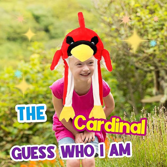 Animal Hat with Ears Moving Jumping Pop Up Beating Hat Plush Holiday Cosplay Dress Up Funny Gift for Kids