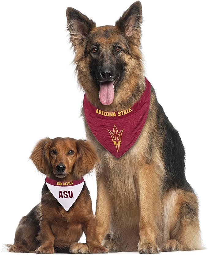 Pets First Collegiate Pet Accessories, Reversible Bandana, Arizona State Sun Devils, Small/Medium (Pack of 2)