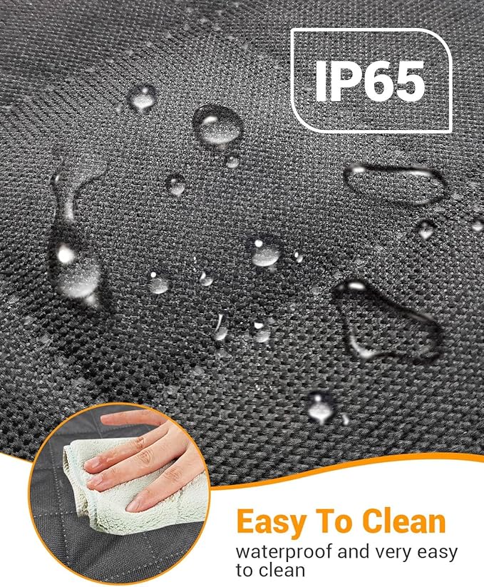 Dog Car Seat Cover, 600D Heavy Durable Dog Seat Cover for Back Seat, 100% Waterproof Scratch Proof Nonslip Dog Hammock for Car with Side Flap, Pet Back Seat Covers for Car with Seatbelt Black