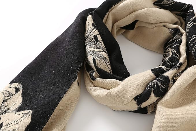 Jeelow Womens Pashmina Shawl Wrap Scarf - Elegant Dressy Evening Poncho Cape for Formal and Wedding Outfits