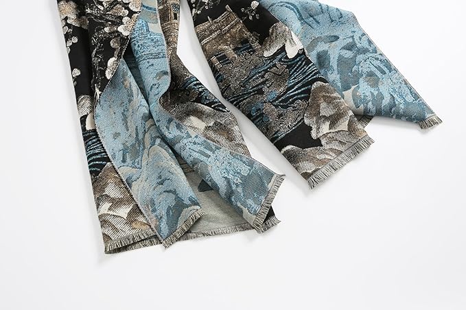 Jeelow Womens Pashmina Shawl Wrap Scarf - Elegant Dressy Evening Poncho Cape for Formal and Wedding Outfits