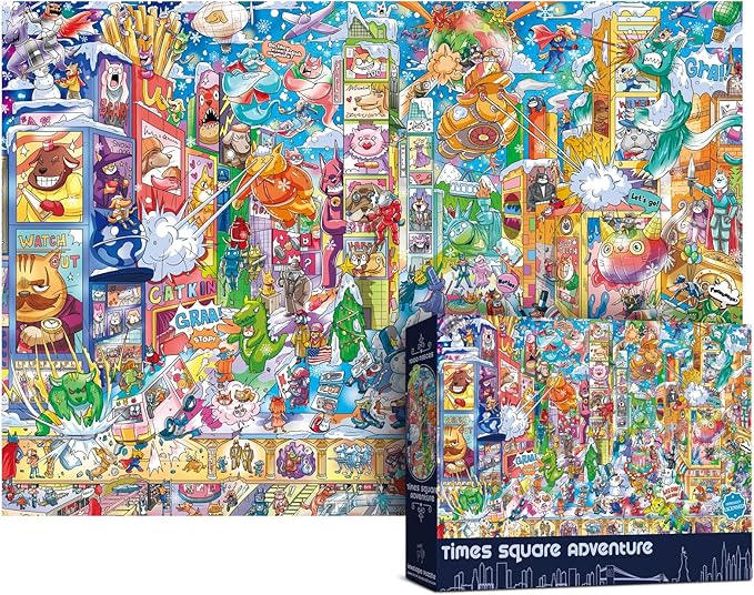 Antelope - 1000 Piece Puzzle for Adults, Time Square Adventure Jigsaw Puzzles 1000 Pieces, High Resolution, Matte Finish, Smooth Edging, No Dust Creative Artistic Puzzle
