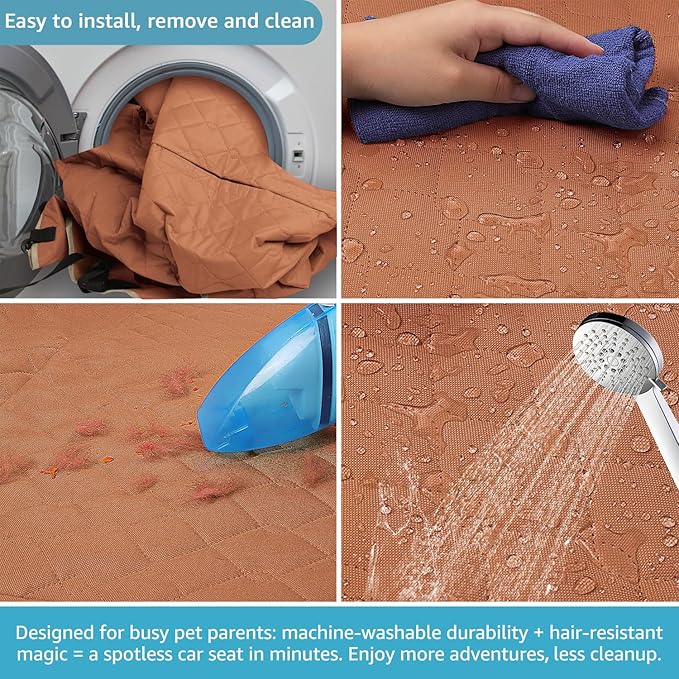 Lassie XL Truck Dog Seat Cover Back Seat with 2 Seat Belts, Dog Car Hammock for Large SUV and Trucks Compatible with F150 F250/Chevrolet Silverado/Ram Pickup/GMC Sierra/Toyota Tundra and Crew Cab