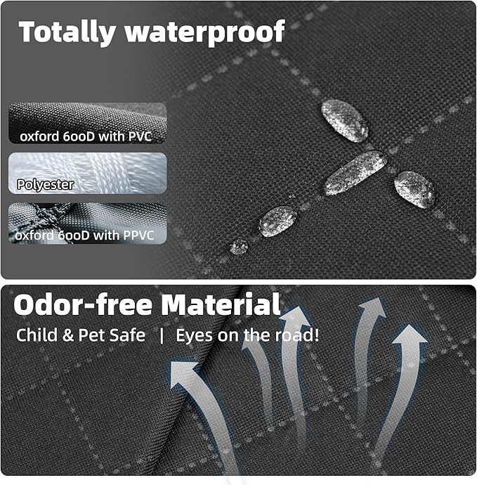 Dog Car Seat Cover for Back Seat, Sturdy Backseat Extender for Dogs,New Scratch Resistant, Anti Slip Portable Dog Hammock,Suitable for Cars and SUVs,Car Travel Pet Bed (S)