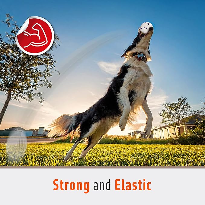 FOFOS Dog Balls Chew Toys Tennis Ball for Aggressive Chewers Teething Molar Toys Water Toy Interactive Fetch Balls Gift Set for Large Medium Dog and Puppies (4 Pack-White)