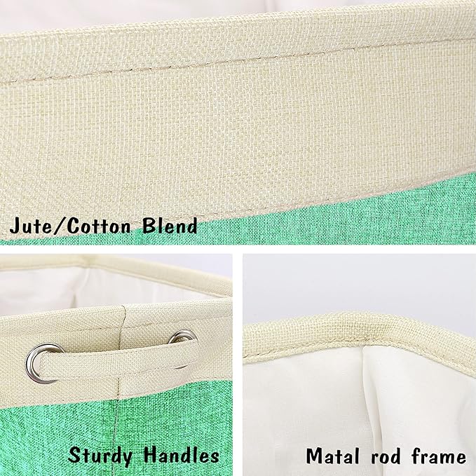 PET ARTIST Collapsible Dog Toy Storage Basket Bin with Personalized Pet's Name - Rectangular Storage Box Chest Organizer for Dog Toys,Dog Clothing,Dog Apparel & Accessories-Green