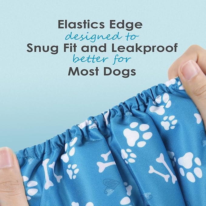 Wegreeco Washable Male Dog Belly Band - Pack of 3 - Washable Male Dog Belly Wrap, XX-Large Doggie Diapers for Doggy Puppy (Bone, XX-Large)