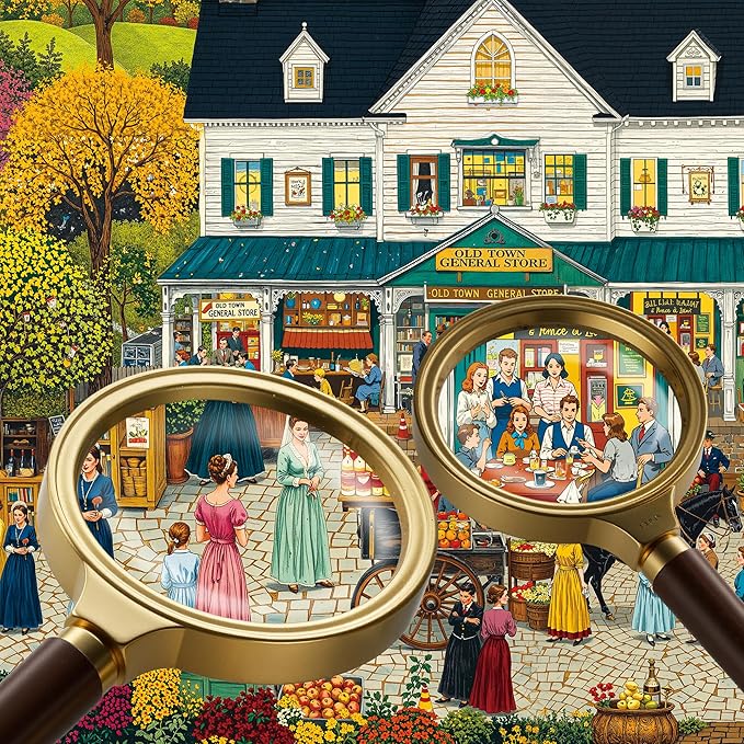 General Store Jigsaw Puzzles 1000 Pieces for Adults -Challenging Country Store Harvest Art, Premium Matte Finish, 27.56 x 19.68 Inches, Perfect for Game Nights