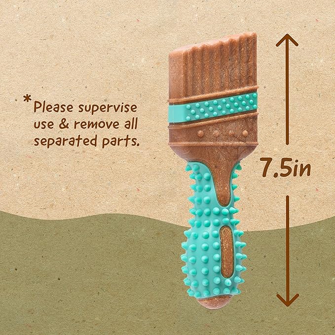 Arm & Hammer for Pets Chew Tools Collection: Wood Blend Paintbrush Chew Toy for Dogs | Compressed Wood Dog Chew Toys with Baking Soda, Safer & Durable Alternative to Chewing Sticks 7.5 Inch