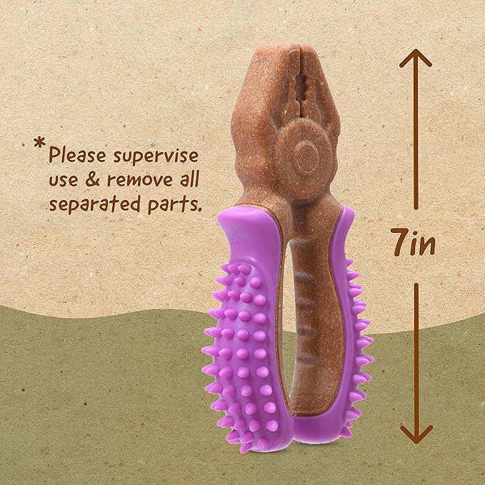 Arm & Hammer for Pets Chew Tools Collection: Wood Blend Pliers Chew Toy for Dogs | Compressed Wood Dog Chew Toys with Baking Soda, Safer & Durable Alternative to Chewing Sticks