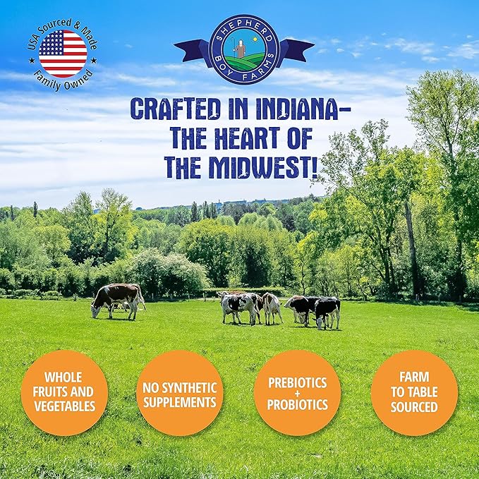 Shepherd Boy Farms Freeze Dried Raw Dog Food, All Natural, No Synthetics, Made in USA with Goat's Milk & Organic Produce, High Protein, Complete Meal (14oz, Beef)