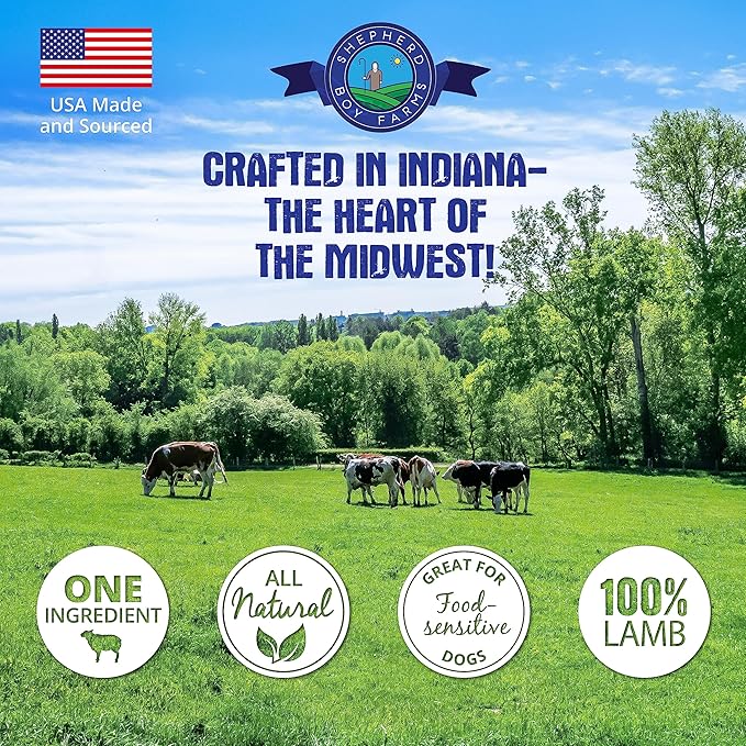 Shepherd Boy Farms Freeze Dried Dog and Cat Treats, Lamb Liver, All Natural Single Ingredient Freeze-Dried Dog Treat & Snacks, Made in USA, High Protein, Essential Nutrition of Raw Food, 8oz